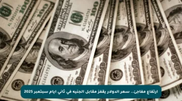 ارتفاع مفاجئ.. سعر الدولار يقفز مقابل الجنيه في ثاني أيام سبتمبر 2025
